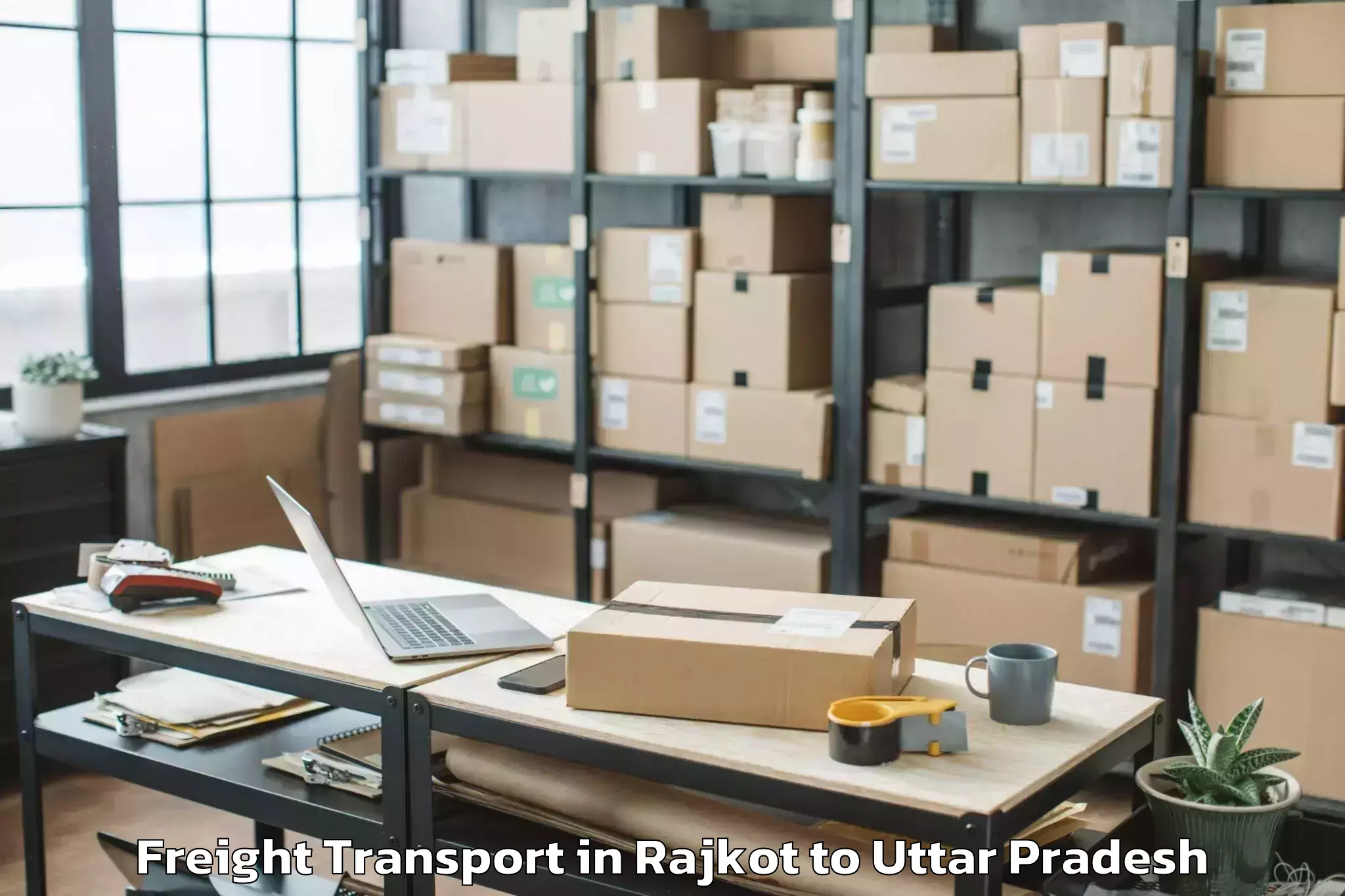 Quality Rajkot to Amity University Gautam Budh N Freight Transport